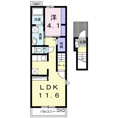 アンソレイェ Ⅱの間取り