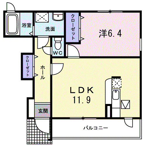 グロリオーサ Ⅰの間取り
