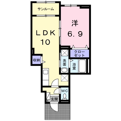 ラフィーネ葛野・Ⅱの間取り