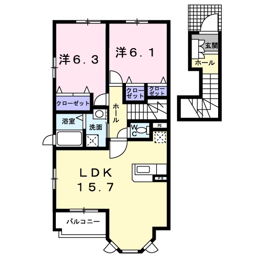 サンレミBの間取り