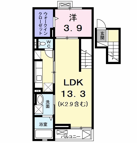 フラワー ヨネの間取り