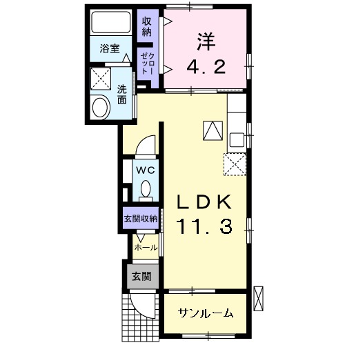 ル シエル ブルーの間取り
