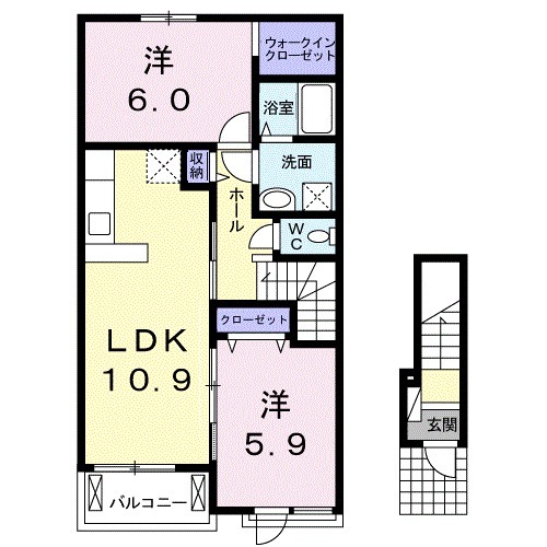 レインボーBの間取り
