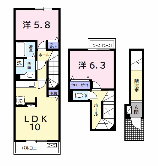 サンヴェール茂原Dの間取り