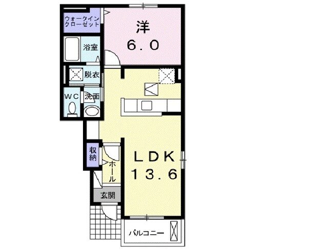 シャン ドゥ フルール Cの間取り