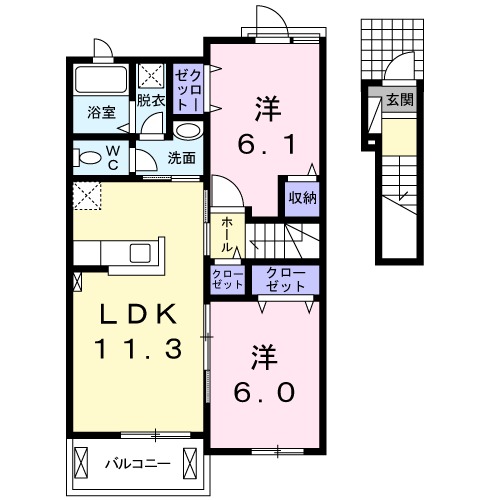 カミレBの間取り