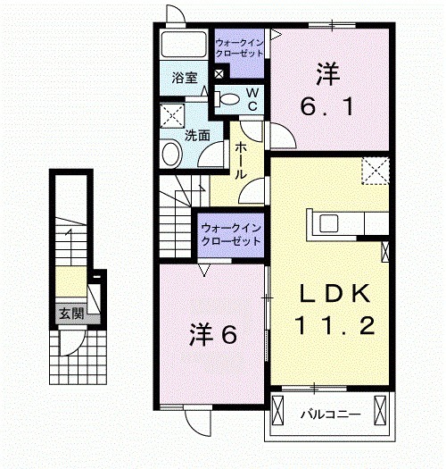 パストラール ライツⅠの間取り