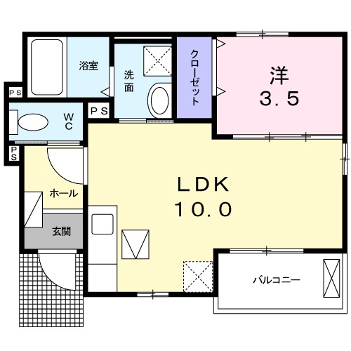エーエス コートの間取り