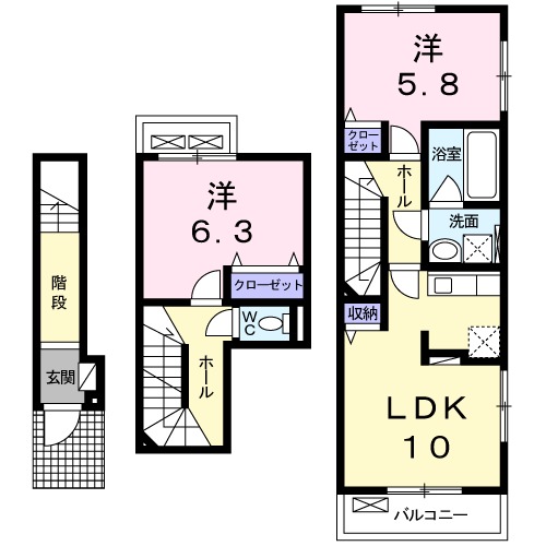 ルミナスAの間取り