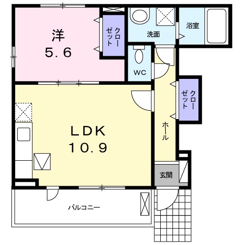 Ｖｉｌｌａ　すみれの間取り