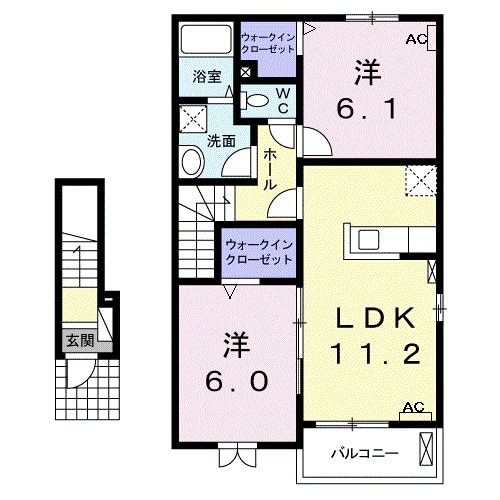 プレジールⅠ・02040号室の間取り