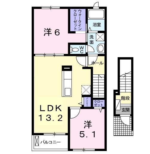 アムール下津Ⅱの間取り