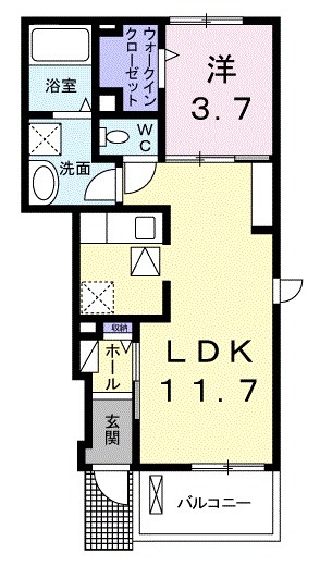 クレメント ヴィラ Ⅱの間取り