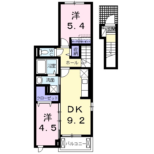 ウィステリア Aの間取り