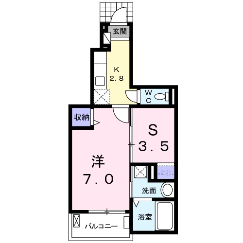 ＡＮＧＥＬＵＳ・01030号室の間取り