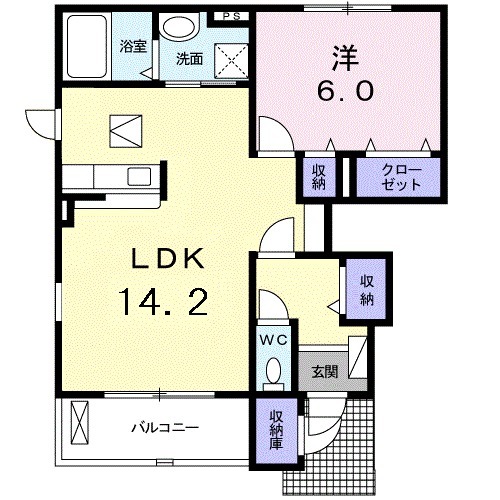 メゾンＮａＮａⅡ・01010号室の間取り