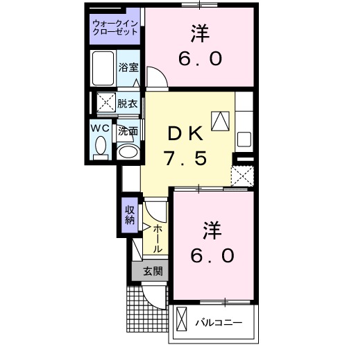 ブライトハウスⅥ A棟の間取り