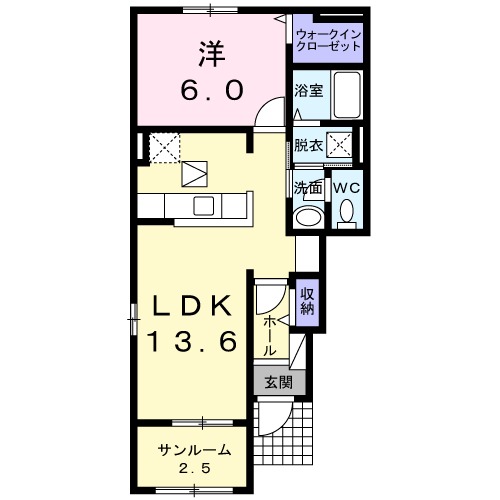 クレールBの間取り