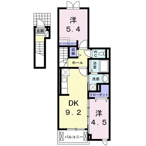 クレール石田の間取り