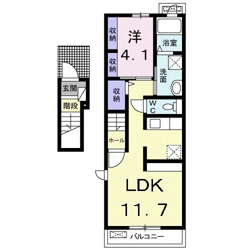 アドバンス若草Ⅰの間取り