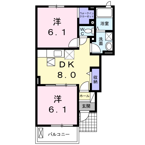 ヴァンベールA棟の間取り