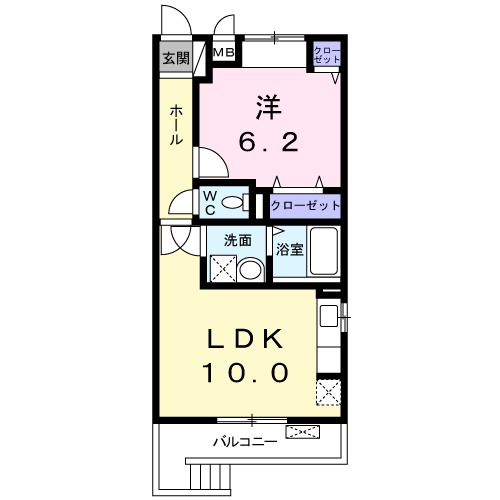 浄雲壱番館・01010号室の間取り