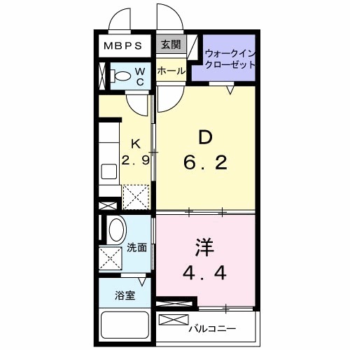 アンジュ グリシーヌの間取り