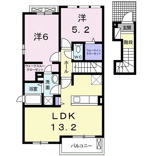 クオーレ Ⅰの間取り