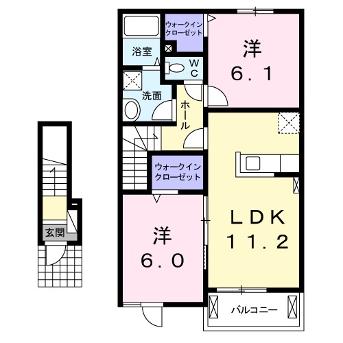 メゾン エスポワール Ⅱの間取り