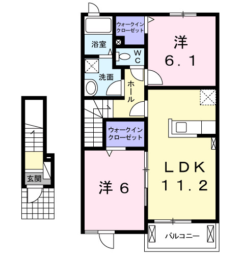 ハピネスヒルⅢの間取り