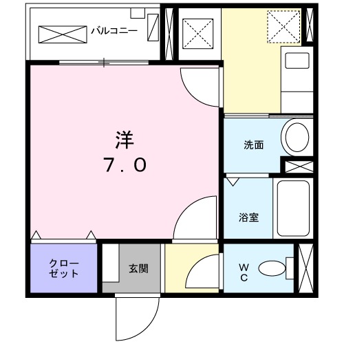 ソレイユ平和島の間取り