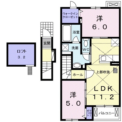 フローレンス Ⅰの間取り