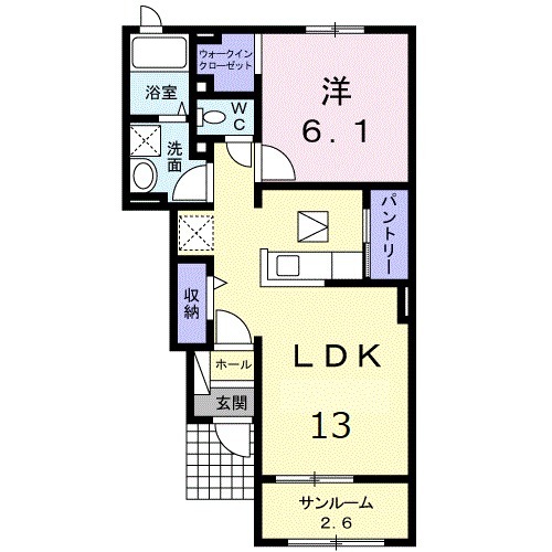 プレーヌ Aの間取り
