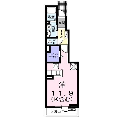 スクエア新正Ⅱの間取り