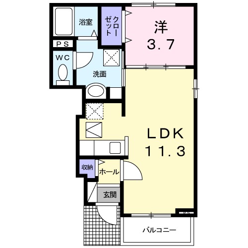 メゾン　ド　ラ　ペシュの間取り