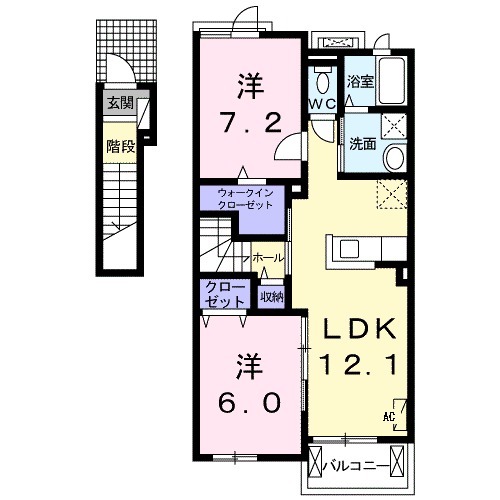 エスポワール輪之内Ⅱの間取り