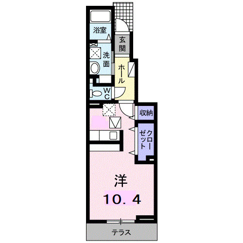 ソレイユ四ッ谷Cの間取り