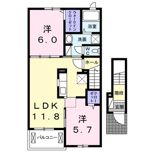 カルム椎名の間取り