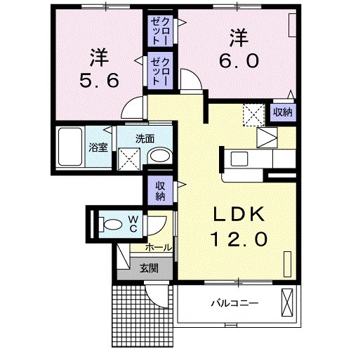 グレイス・ルフレ・華の間取り