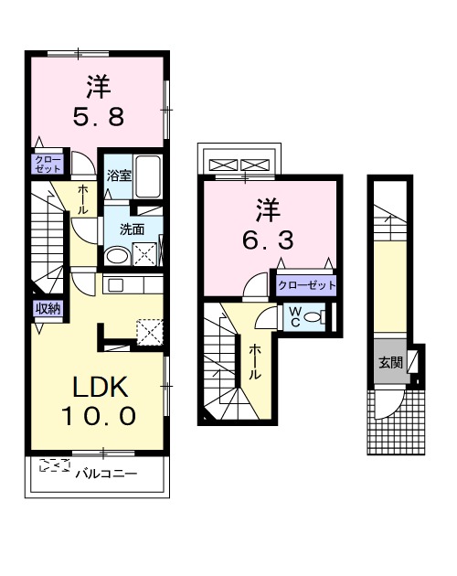 サンモール Ⅱの間取り