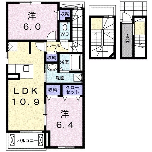 カルム・ソシアAの間取り