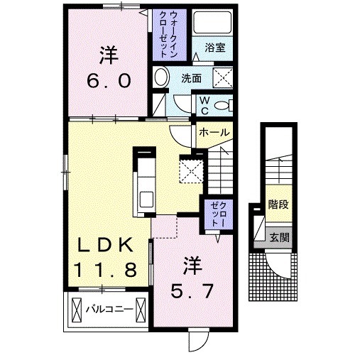 フレンドシップいこのべの間取り