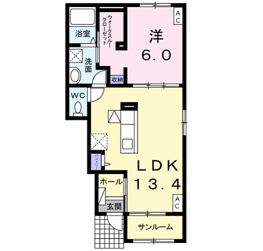 フィアクレーⅡの間取り