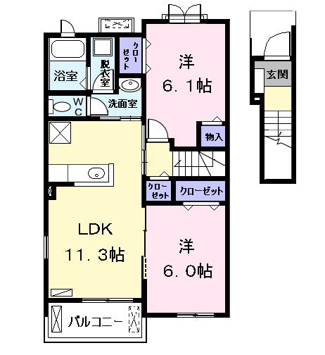 サニーフォルテ Bの間取り