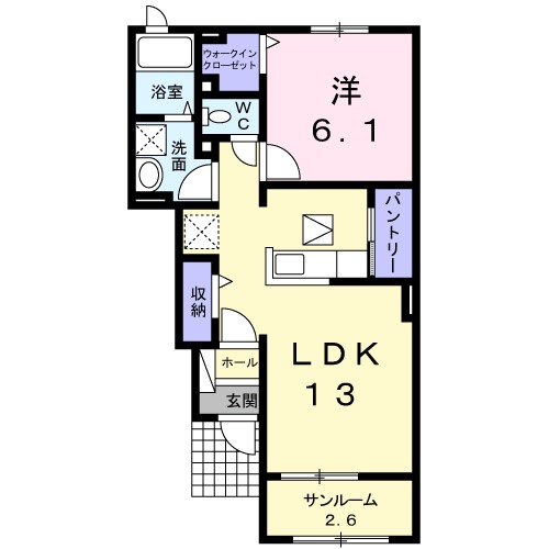 メゾンアルモニーAの間取り