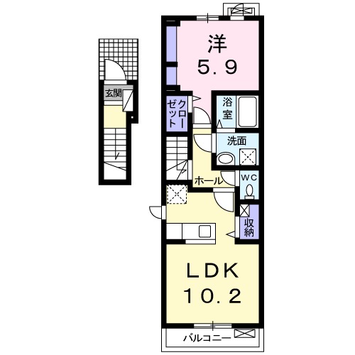 ラフォーレ足利Ⅱの間取り