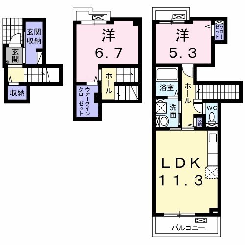 テオーリア小川Ⅱの間取り