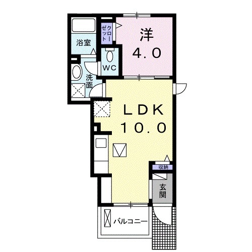 カーサコルティーレ Ⅱの間取り