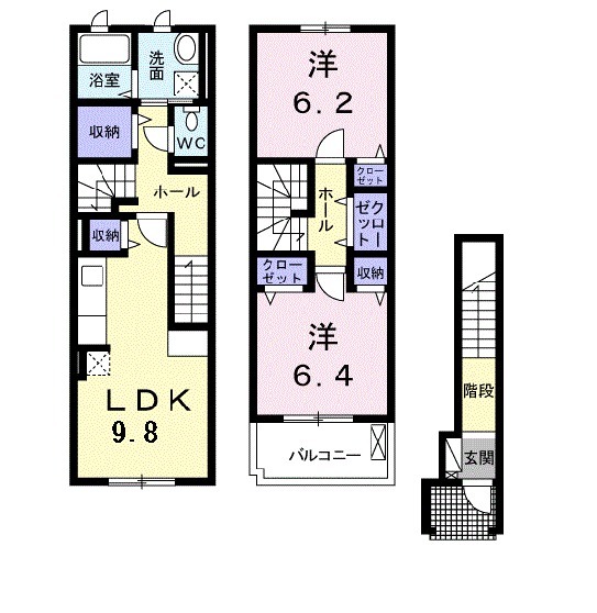 パレ・ロザージュⅠの間取り