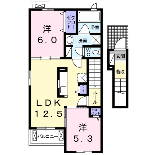 ベルコート高針Aの間取り